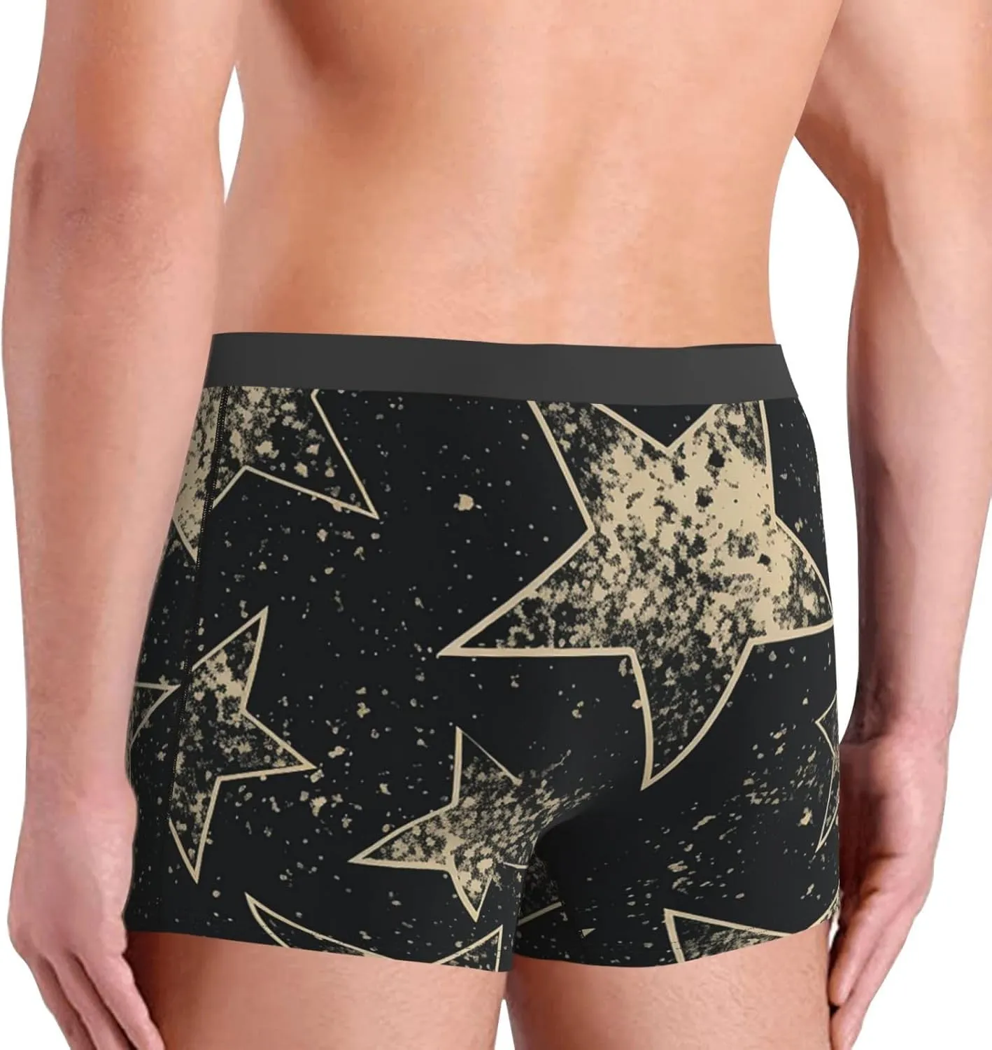 Star Men's Boxer Briefs Breathable Stretch Underwear Moisture-Wicking Trunks for Men