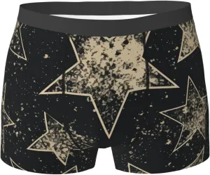 Star Men's Boxer Briefs Breathable Stretch Underwear Moisture-Wicking Trunks for Men