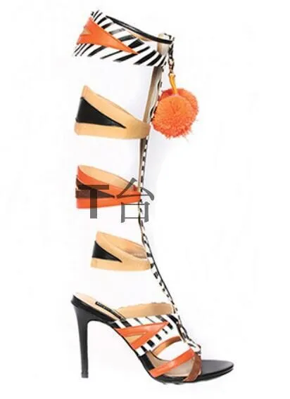 Stiletto Heels Mid-calf Sandals