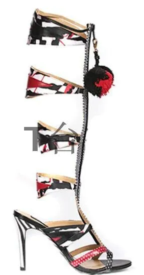 Stiletto Heels Mid-calf Sandals