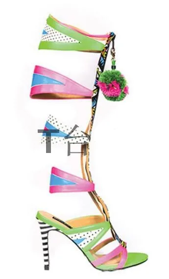 Stiletto Heels Mid-calf Sandals