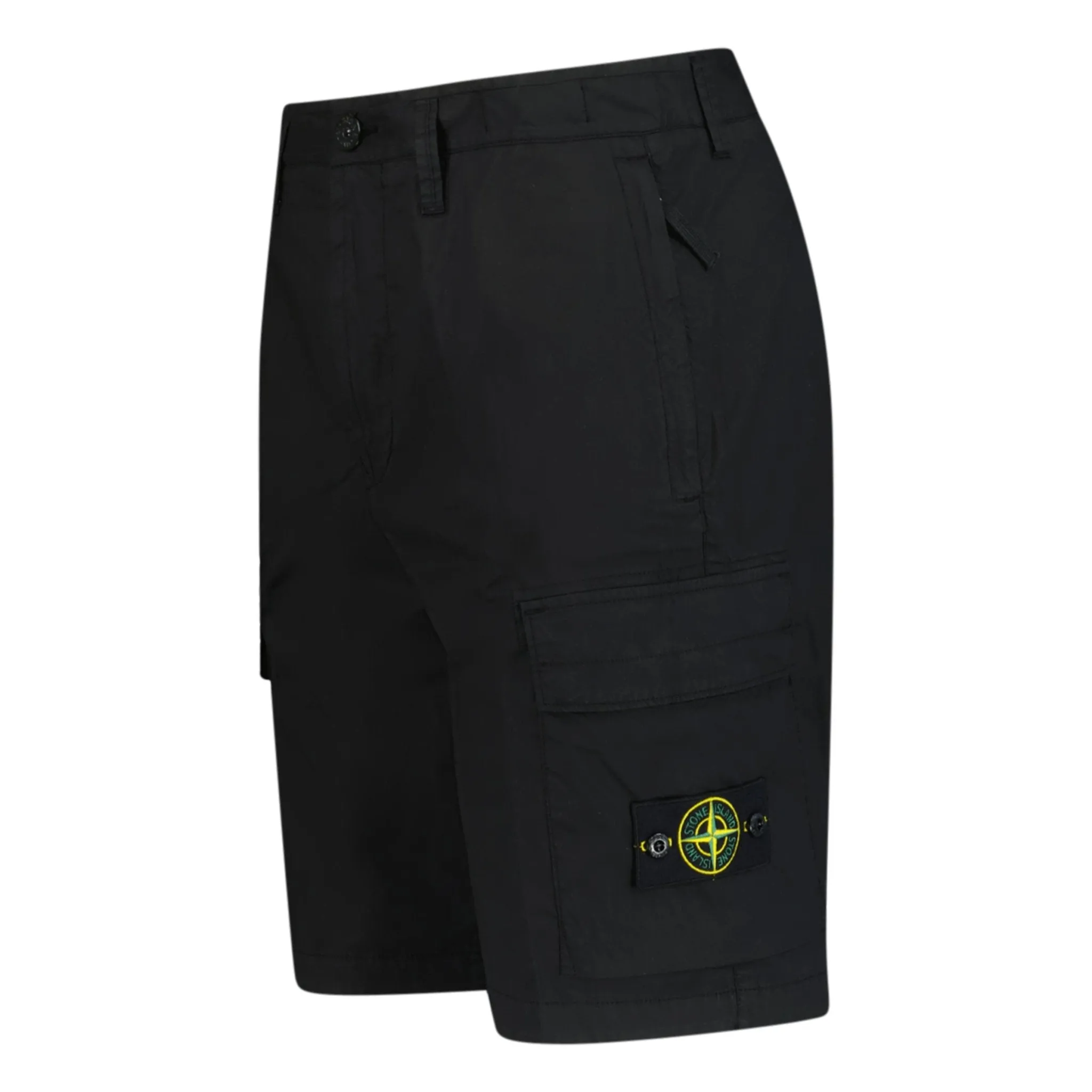 STONE ISLAND BERMUDA CARGO SHORTS BLACK