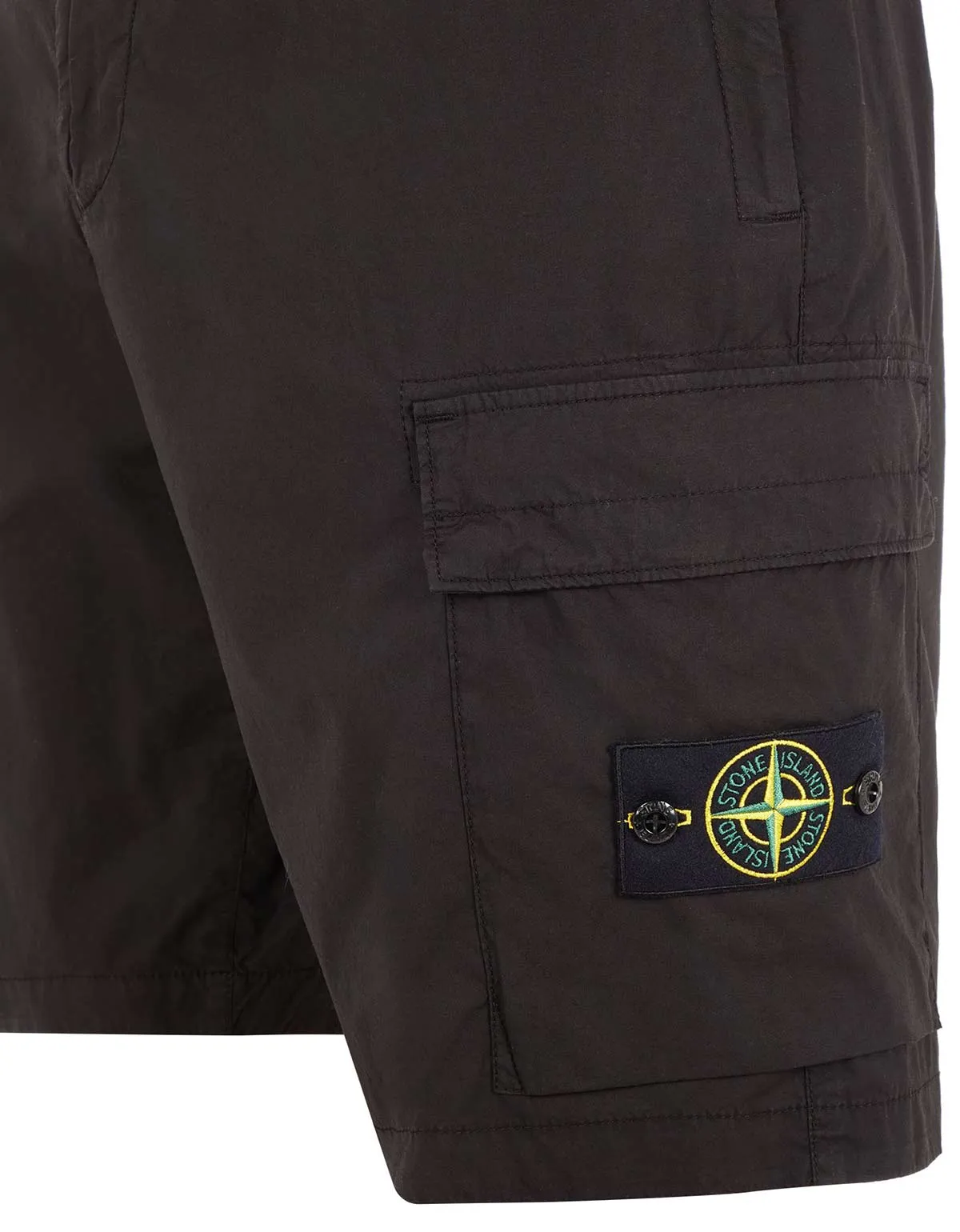 Stone Island Black Cargo Bermuda Shorts