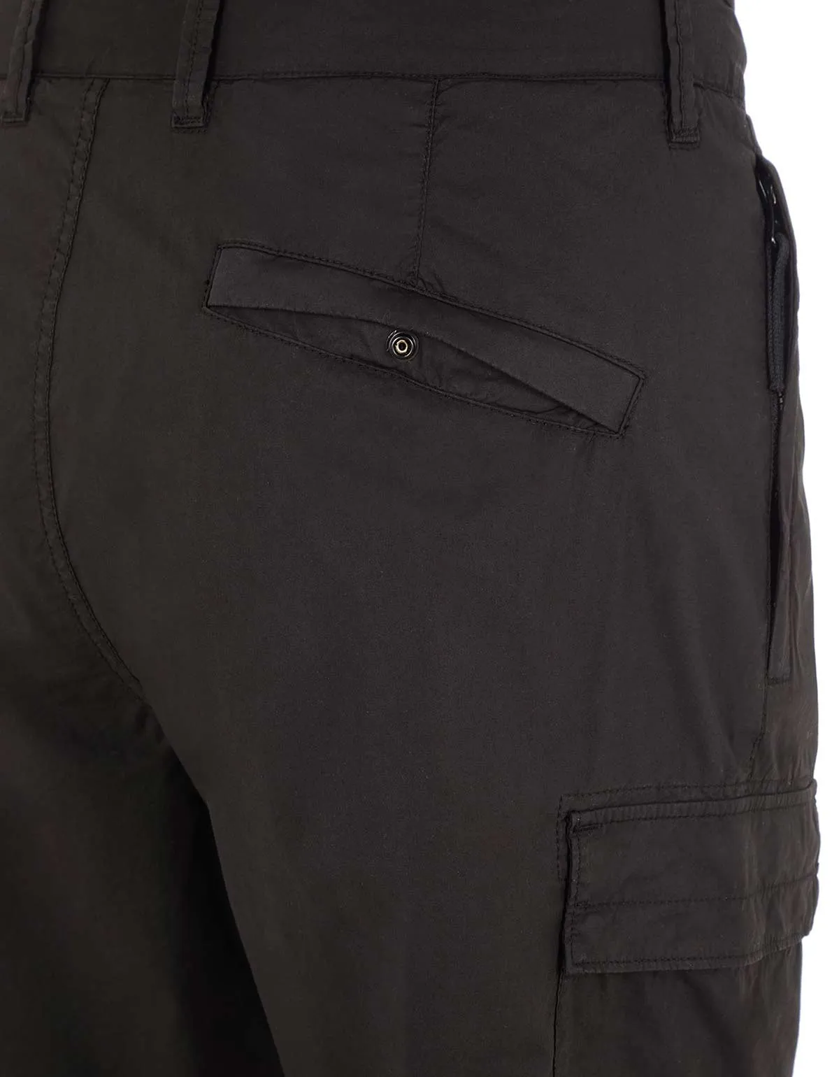 Stone Island Black Cargo Bermuda Shorts