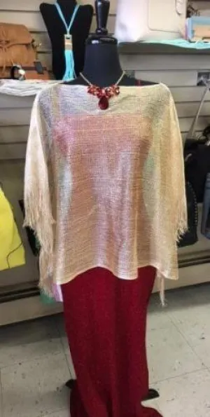 Stylish Fringed Special Occasion Poncho