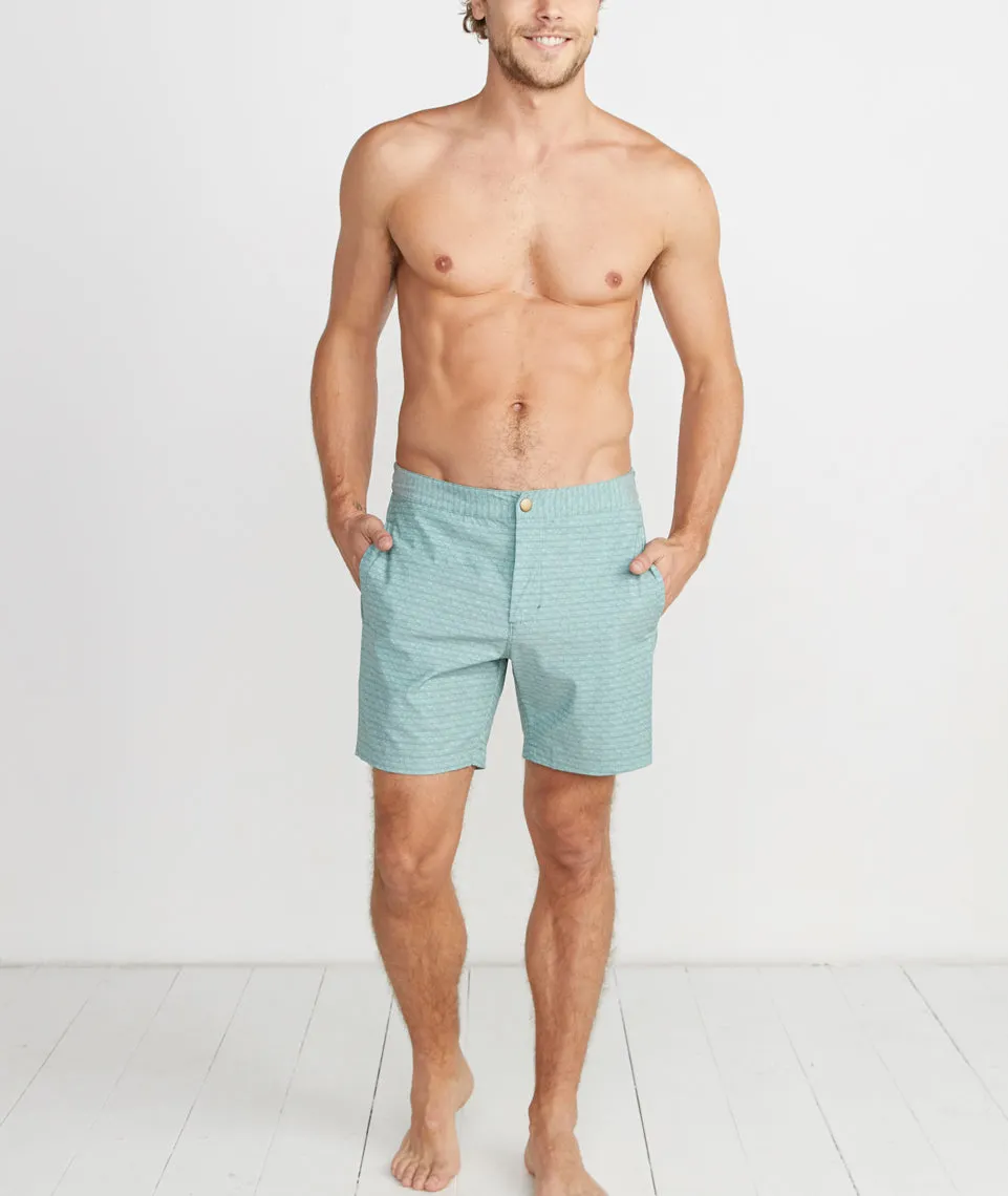 Summer Short in Green Print