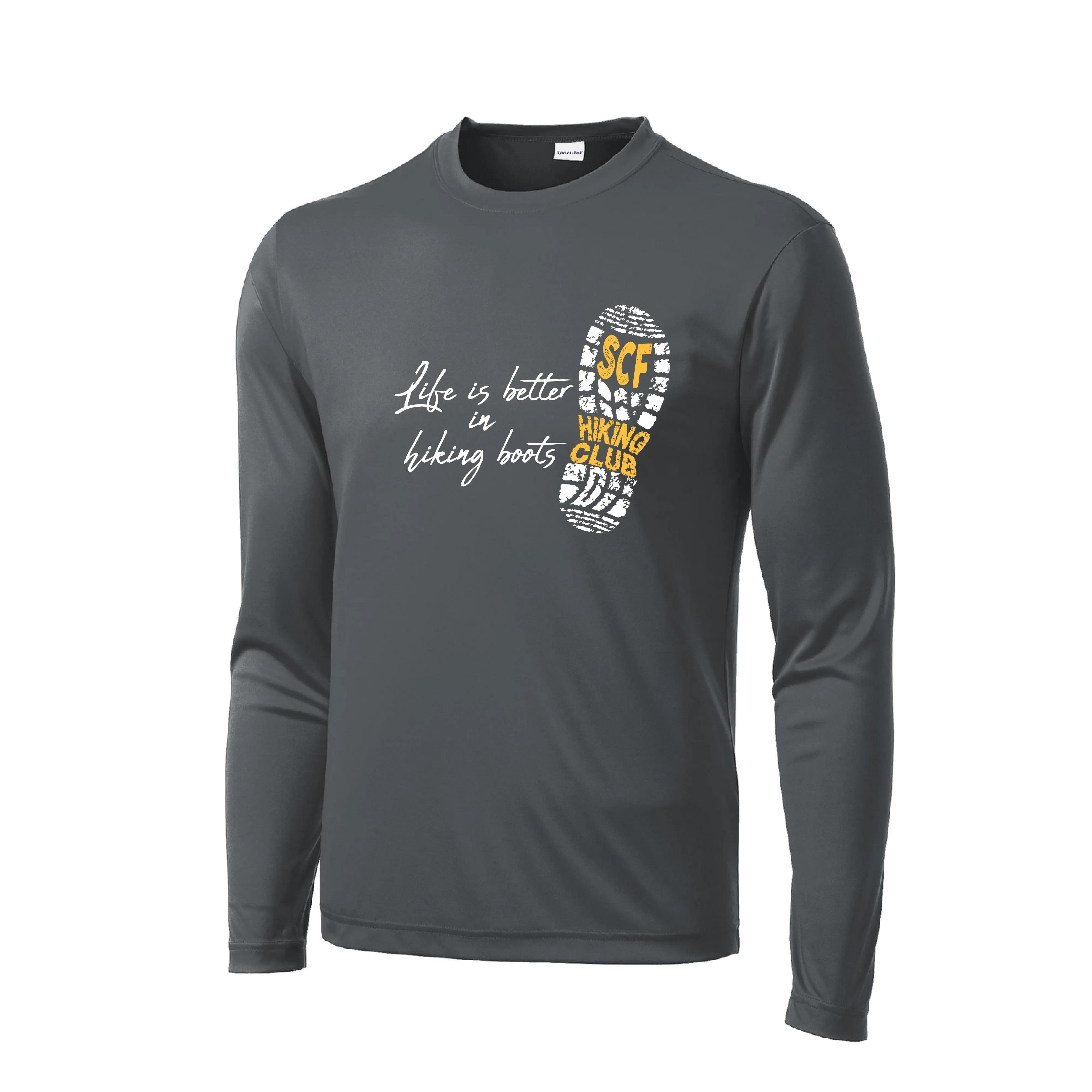 Sun City Festival Hiking Club | Men's Long Sleeve Athletic Shirt | 100% Polyester