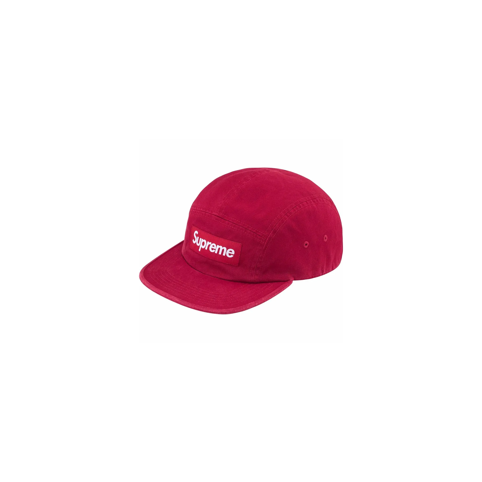 Supreme Washed Chino Twill Camp Cap (SS24) Red