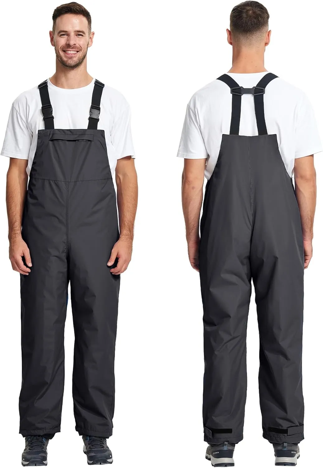 SWISSWELL Men's Heavy Duty Work Utility Rain Gear Suit Jacket and Rain Bibs Pants Waterproof for Fishing Sailing Boating