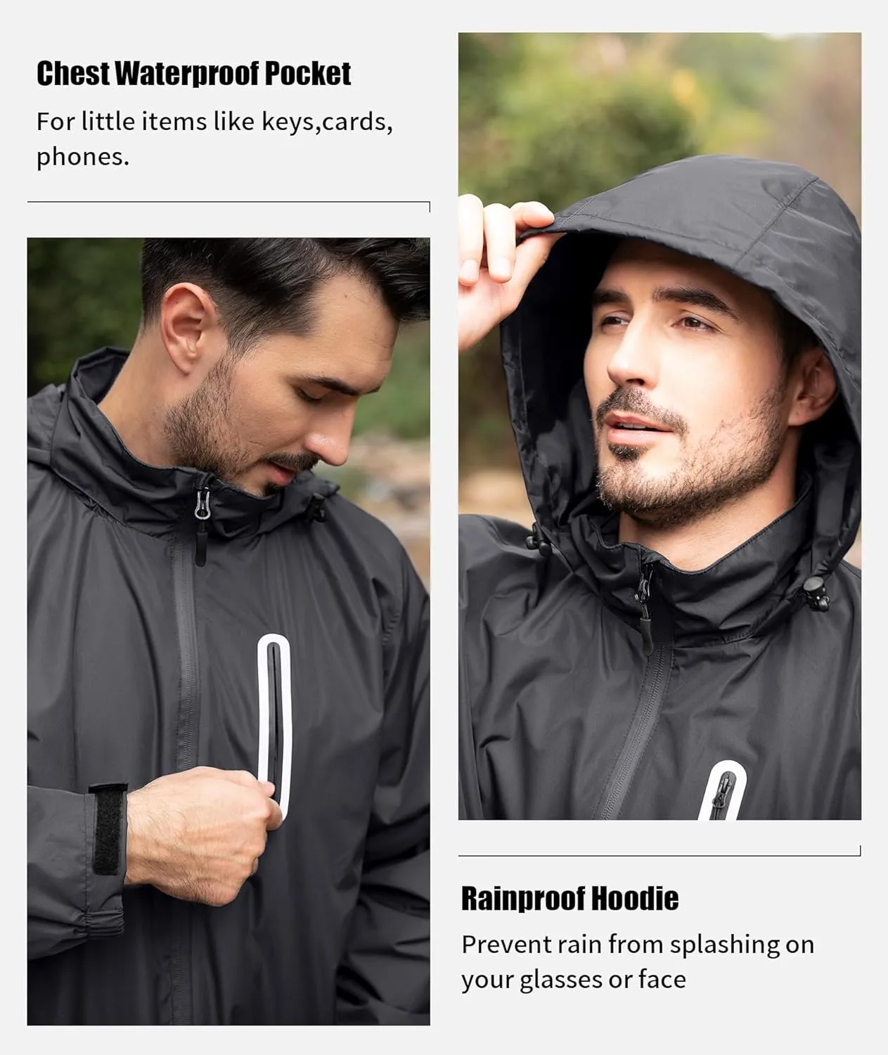 SWISSWELL Men's Heavy Duty Work Utility Rain Gear Suit Jacket and Rain Bibs Pants Waterproof for Fishing Sailing Boating