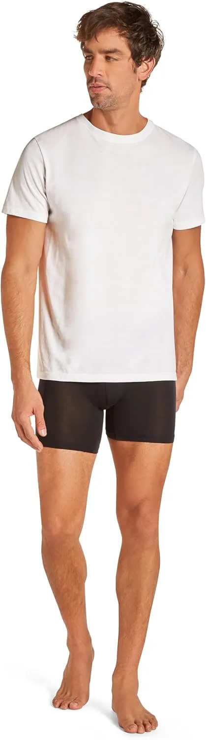 TAHARI Men's 4-Pack Cotton Stretch Crew Neck T-Shirt  Soft, Breathable & Flexible Fit Undershirt