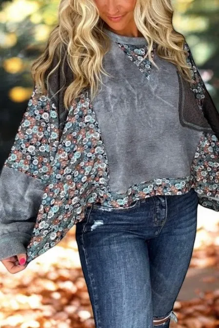 That’s My Jam Floral   Crochet Thermal Top (2 Colors)