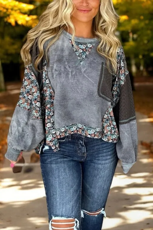 That’s My Jam Floral   Crochet Thermal Top (2 Colors)