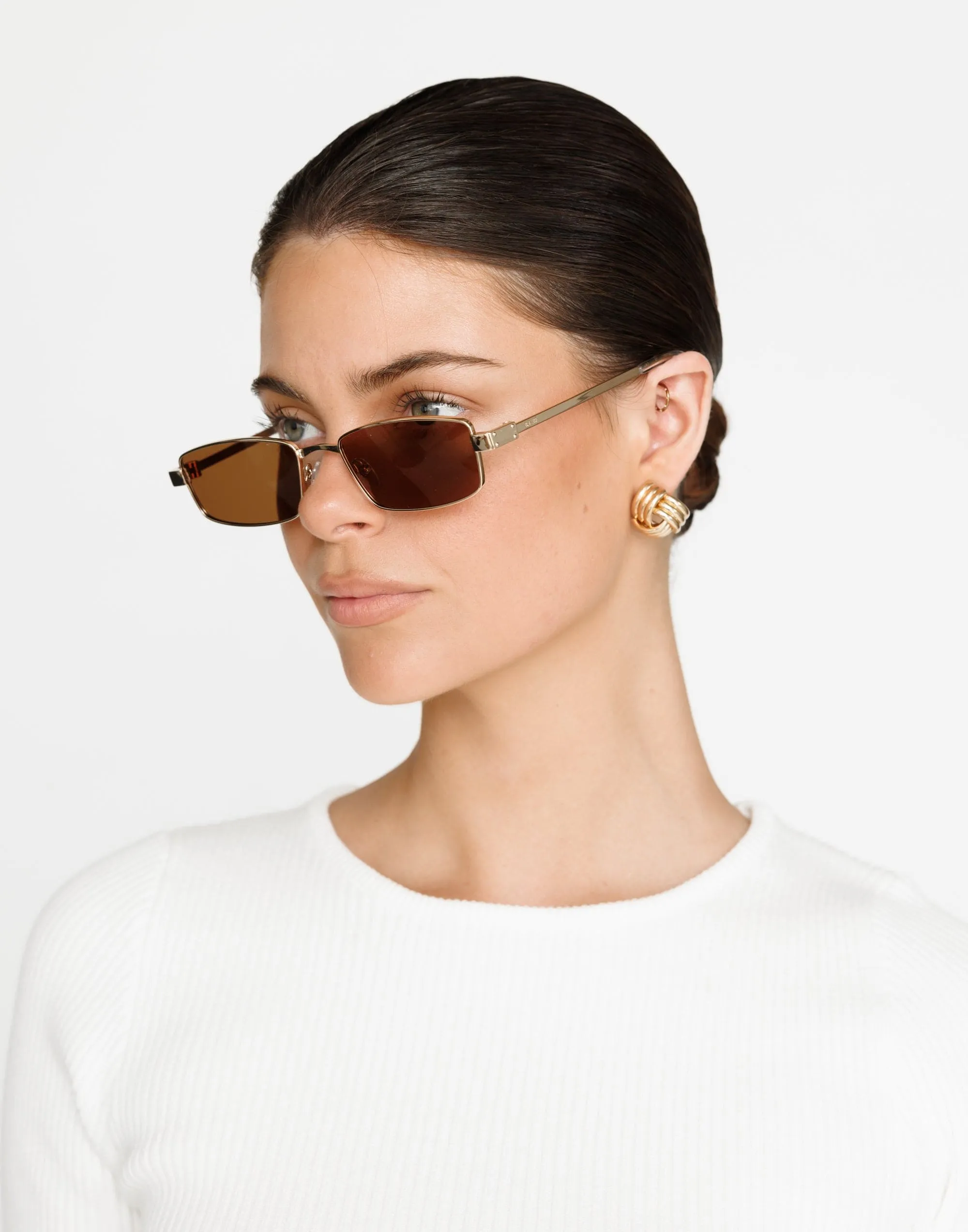 The Monroe Sunglasses (Gold-Brown) - By Banbé