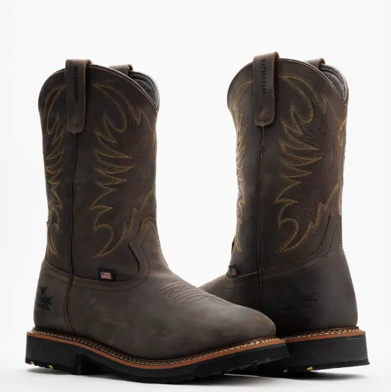 Thorogood Men's Brown Crazy Horse Waterproof 11″ Western Work Boot 814-4337