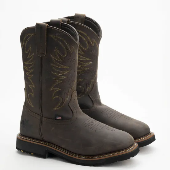 Thorogood Men's Brown Crazy Horse Waterproof 11″ Western Work Boot 814-4337