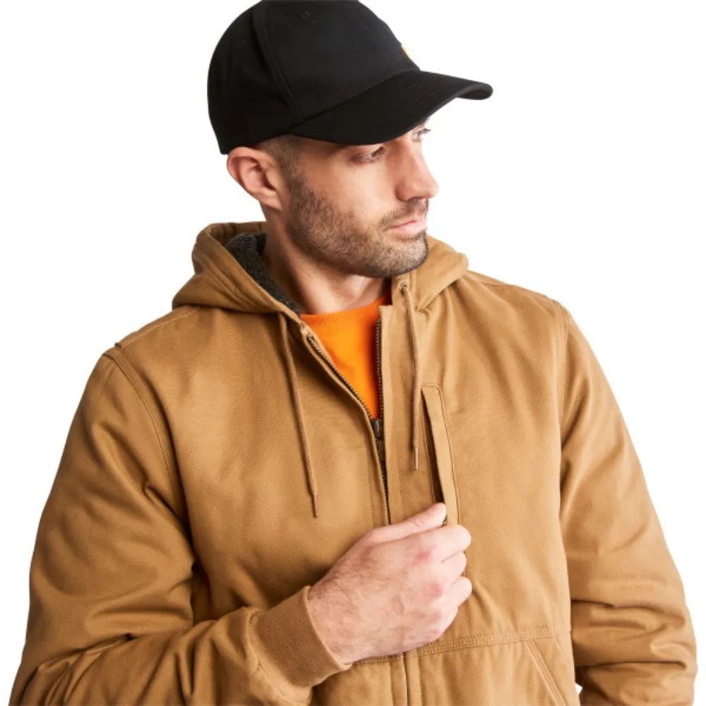 Timberland PRO® Men's Gritman Lined Canvas Hooded Jacket - Dark Wheat TB0A1VB4D02