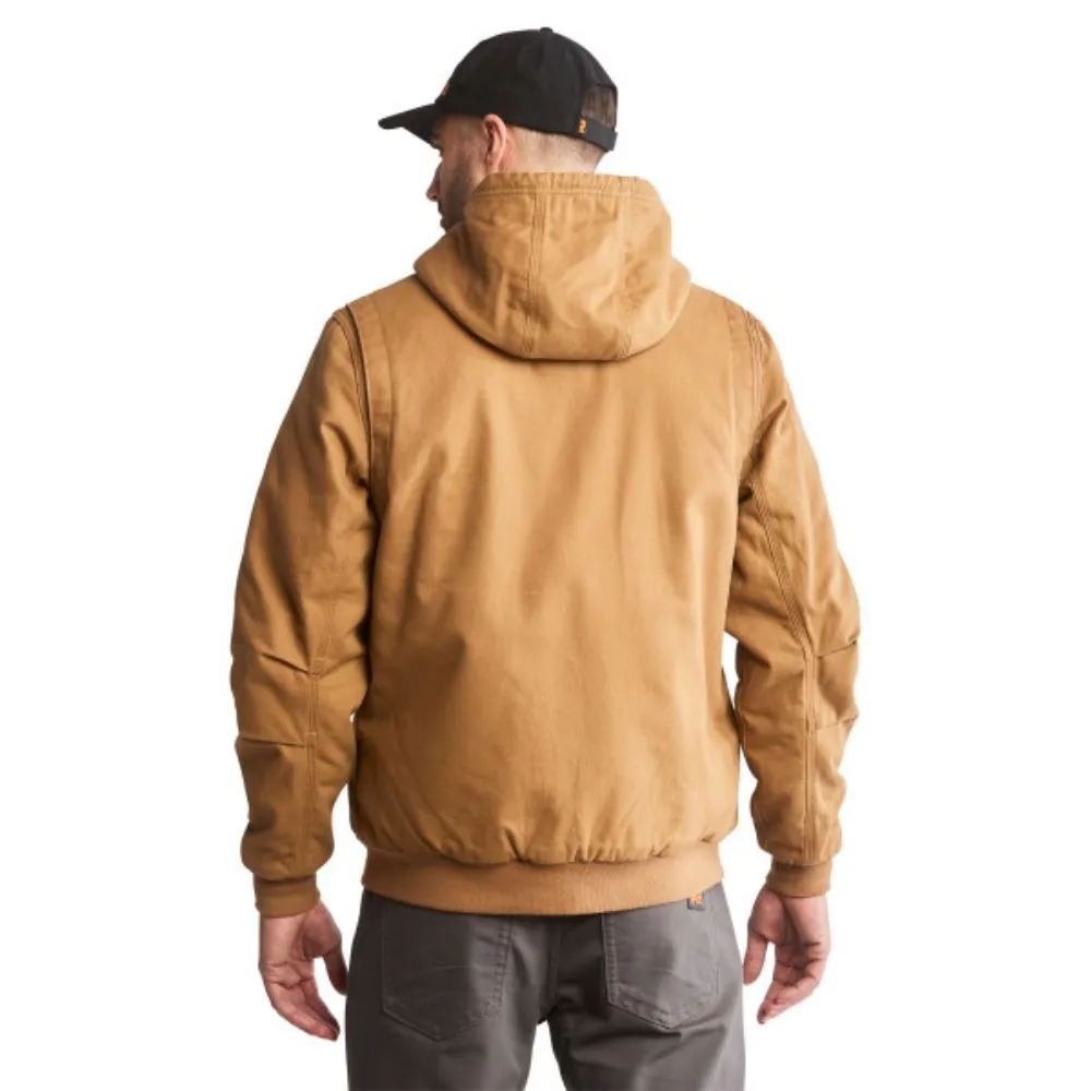Timberland PRO® Men's Gritman Lined Canvas Hooded Jacket - Dark Wheat TB0A1VB4D02