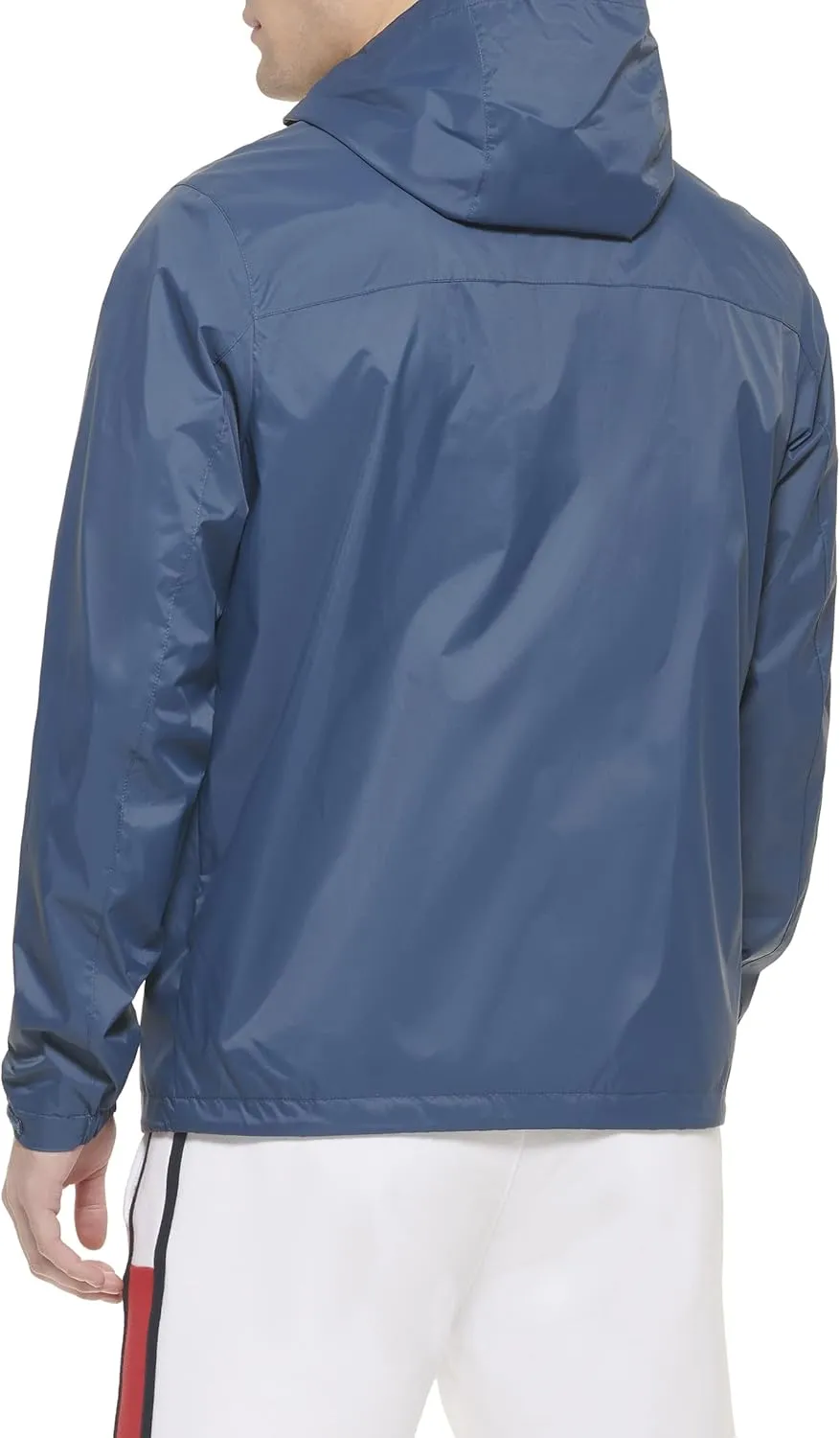 Tommy Hilfiger Men's Lightweight Breathable Waterproof Hooded Rain Jacket
