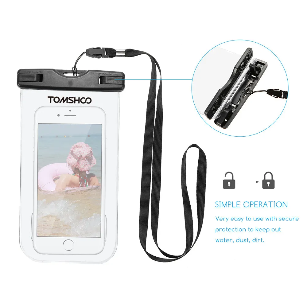 Transparent Waterproof Phone Case Dry Bag for 6.0" Devices