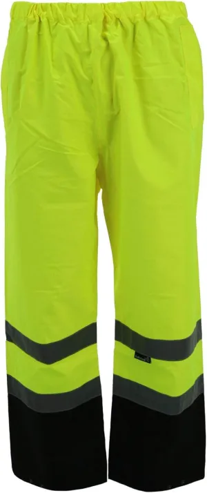 Tuff Grip Men's Fluorescent Waterproof Pants with Reflective Strips