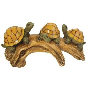Turtles On A Log Solar Lights