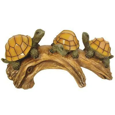 Turtles On A Log Solar Lights