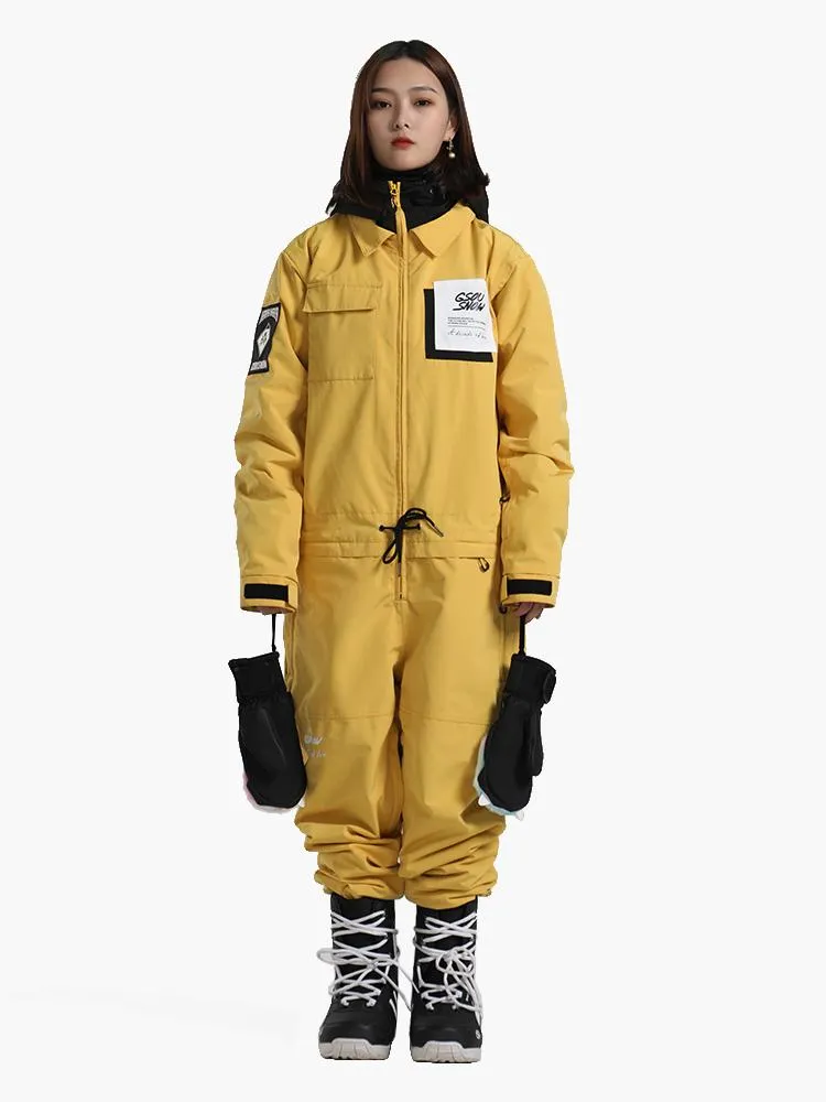Unisex New Product Single And Double Board Thick Warm Winter Plus Size One-Piece Ski Suit