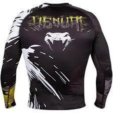VENUM-02542-001 VIKING MMA Muay Thai Boxing Rashguard Compression T-shirt - LONG SLEEVES XS-XXL Black
