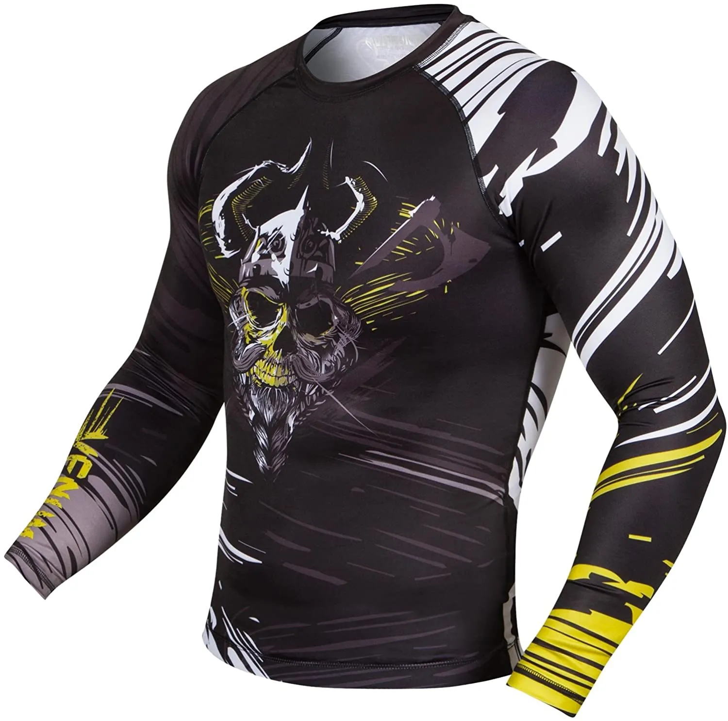 VENUM-02542-001 VIKING MMA Muay Thai Boxing Rashguard Compression T-shirt - LONG SLEEVES XS-XXL Black