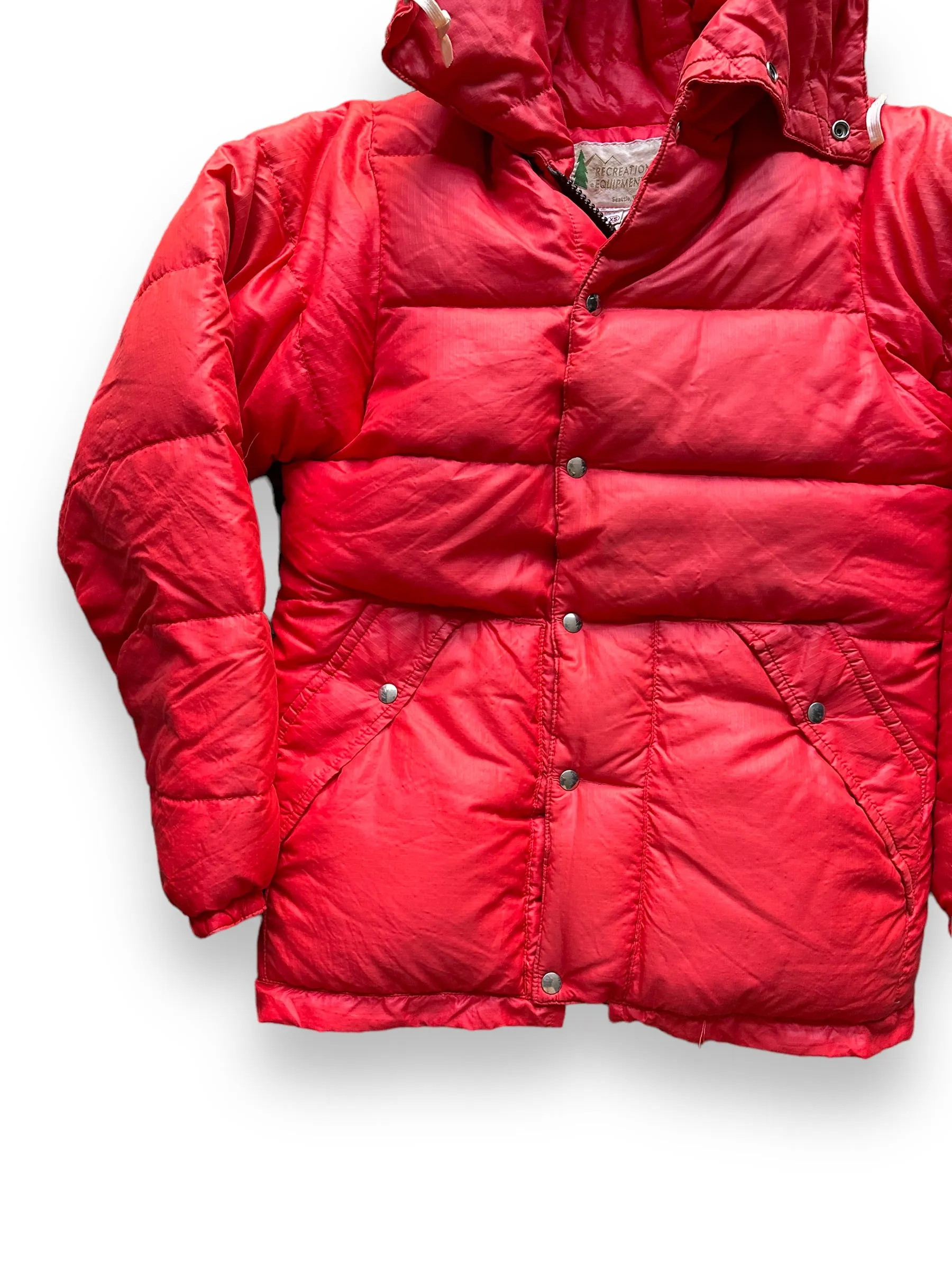 Vintage Red REI Goose Down Puffer Jacket SZ XS | Vintage Puffer Jacket Seattle | Barn Owl Vintage Seattle