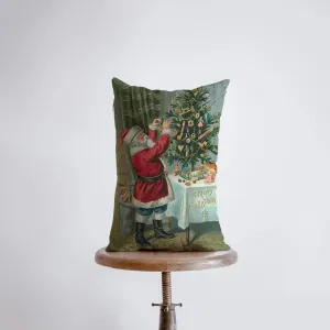 Vintage Santa Claus | 12x18 | Christmas Throw Pillow | Rustic Home Décor | Vintage Christmas Décor | Farmhouse Décor | Room Décor