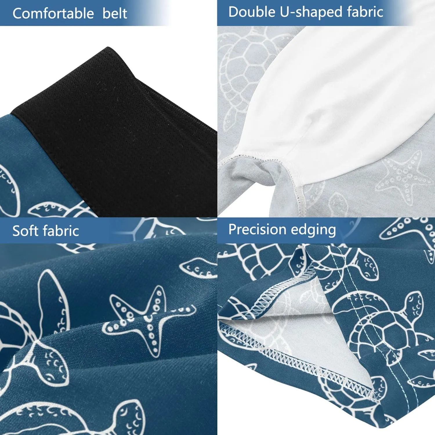 visesunny Mens Boxer Briefs Underwear Flyless Anti-Chafing Moisture Wicking Funny Underpants