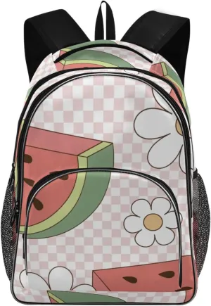 Watermelon Slice Backpacks 22L Three Layer Arc Book Bag Lightweight for Travel Camping Hiking Rucksack Daypack Kids & Adults