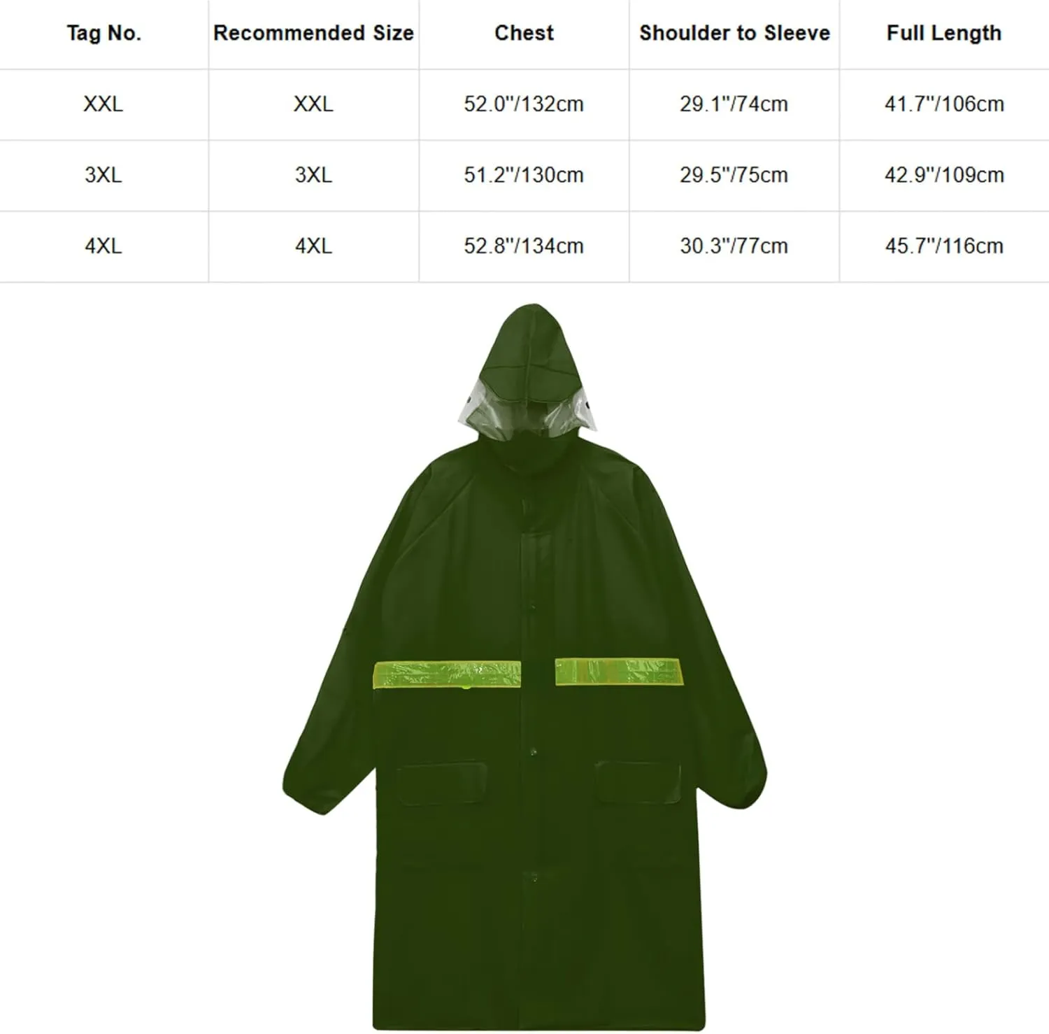 Waterproof Anti-storm Long Sleeve Hooded Raincoat with Reflective Strip