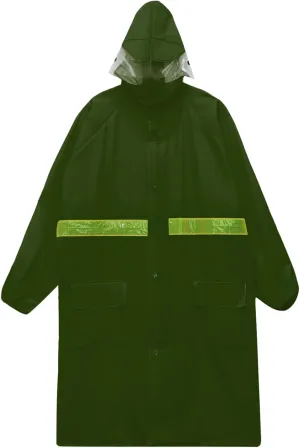 Waterproof Anti-storm Long Sleeve Hooded Raincoat with Reflective Strip