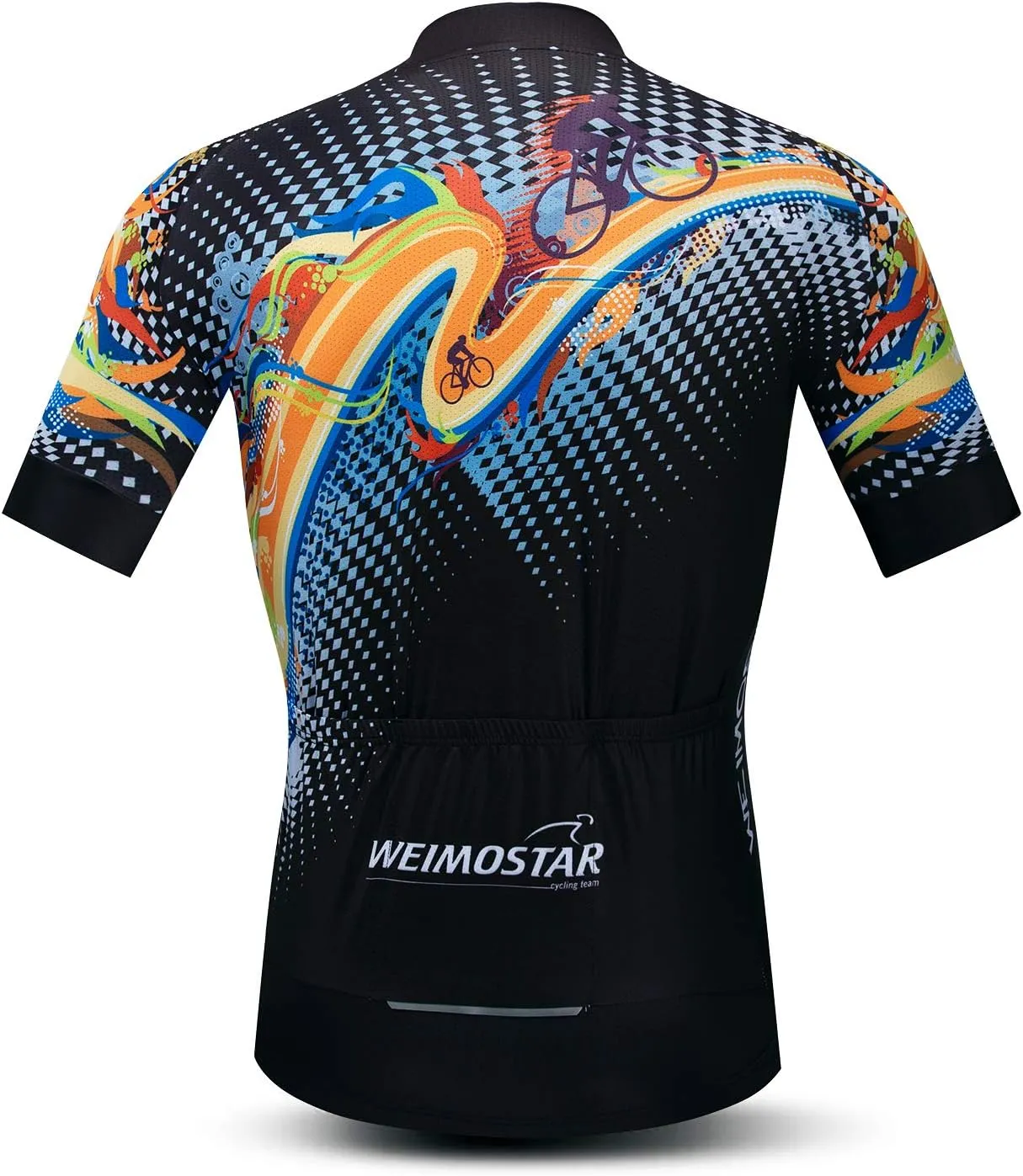 Weimostar Cycling Jersey Men Short Sleeve Bike Shirt Tops Reflective