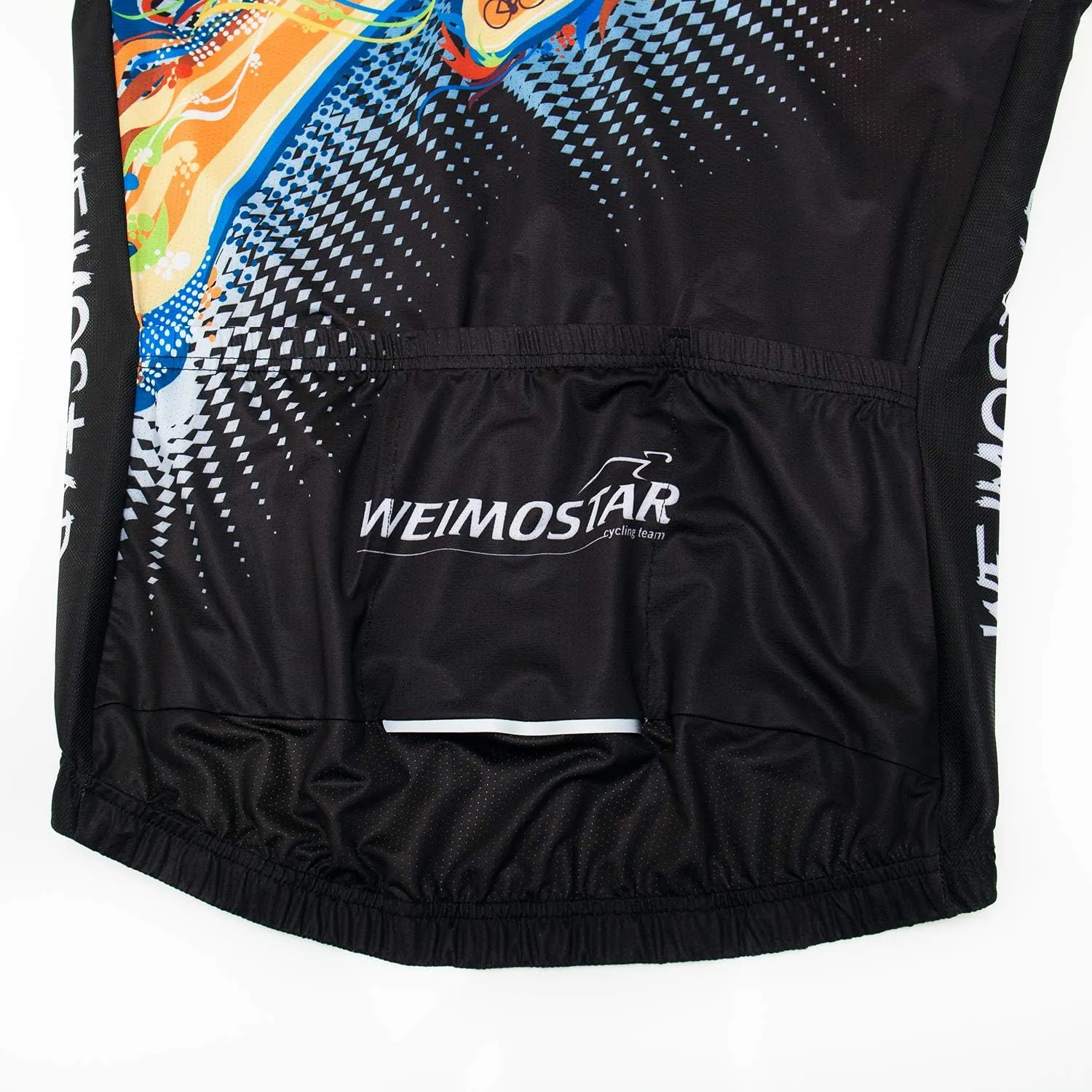 Weimostar Cycling Jersey Men Short Sleeve Bike Shirt Tops Reflective