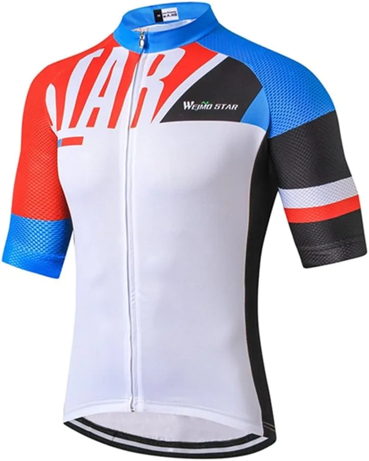 Weimostar Men's Cycling Jersey Biking Shirts with Pockets Breathable