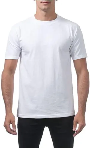 White T Shirts for Men, Short Sleeve Crew Neck, Breathable Cotton, Classic Comfort Fit