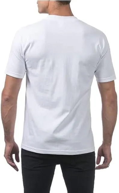 White T Shirts for Men, Short Sleeve Crew Neck, Breathable Cotton, Classic Comfort Fit