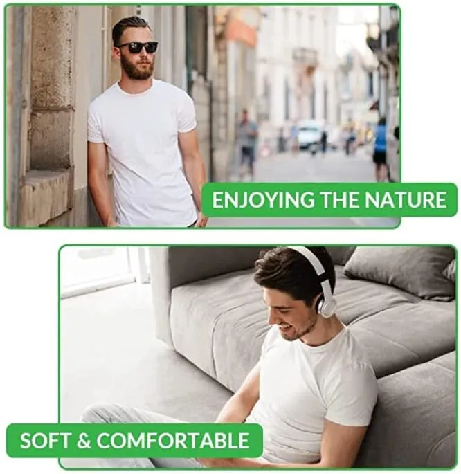 White T Shirts for Men, Short Sleeve Crew Neck, Breathable Cotton, Classic Comfort Fit