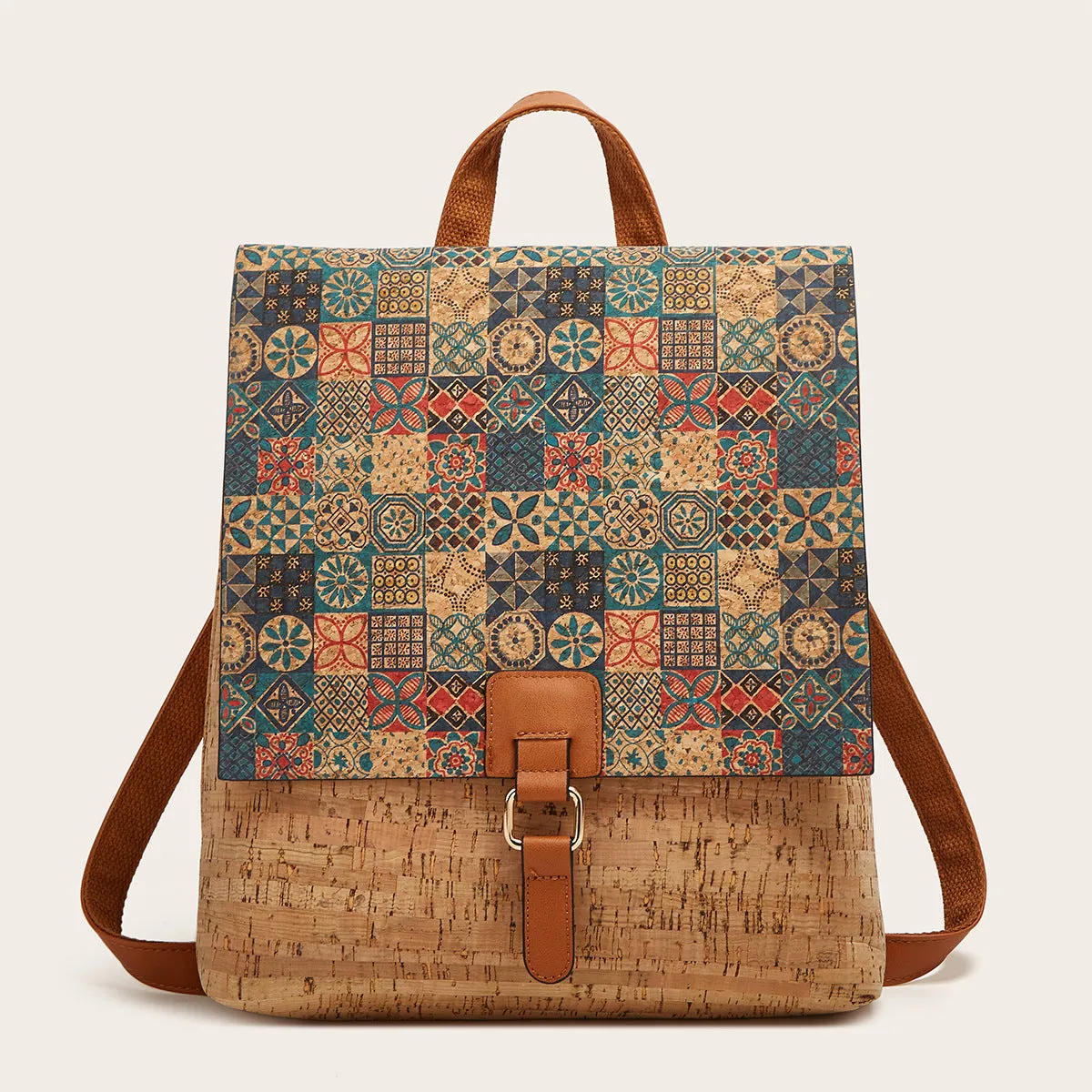 Wholesale Retro Rose Backpacks, Kraft Paper Bags, Leisure Travel Backpacks