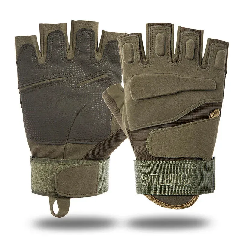 Wholsale Half Finger Non-slip Outdoor Sports Hiking Cycling Training Tactical Gloves For Men Women