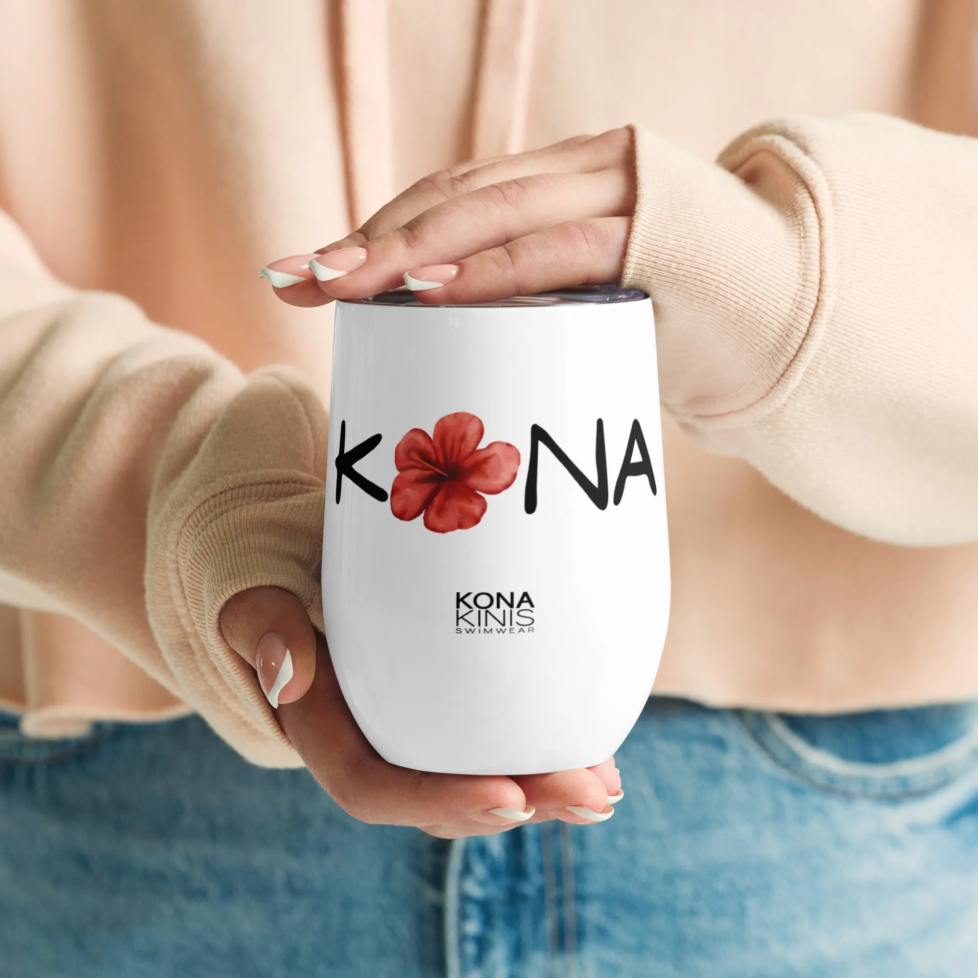 Wine tumbler - Kona Hibiscus