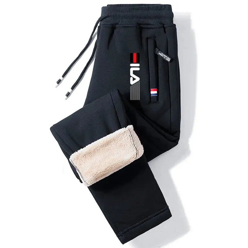 Winter Fleece Pants Men Lambs Wool Warm Male Trousers Casual Fashion Thicken Homme Clothing Plus Size Winter Joggers Sweatpants