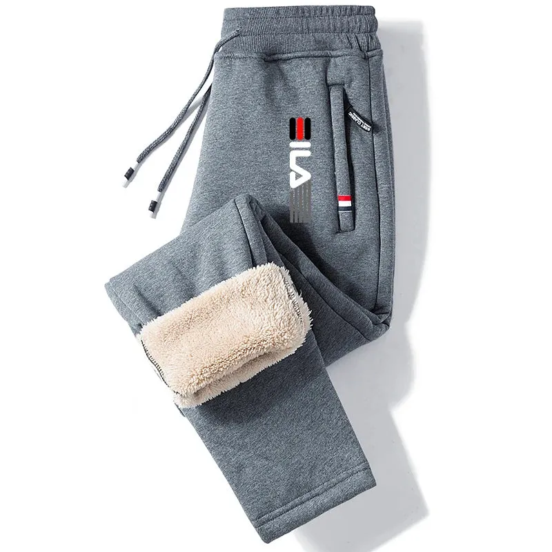 Winter Fleece Pants Men Lambs Wool Warm Male Trousers Casual Fashion Thicken Homme Clothing Plus Size Winter Joggers Sweatpants