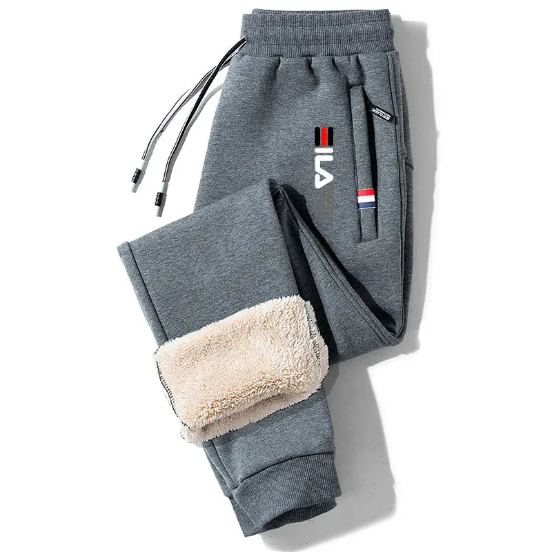 Winter Fleece Pants Men Lambs Wool Warm Male Trousers Casual Fashion Thicken Homme Clothing Plus Size Winter Joggers Sweatpants