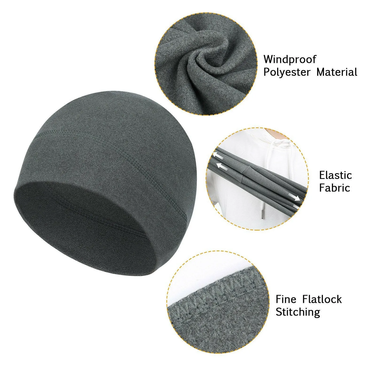 Winter Outdoor Hat Fleece Beanie Warm Cap Windproof Thermal Cap Watch Cap for Hiking Riding Climbing