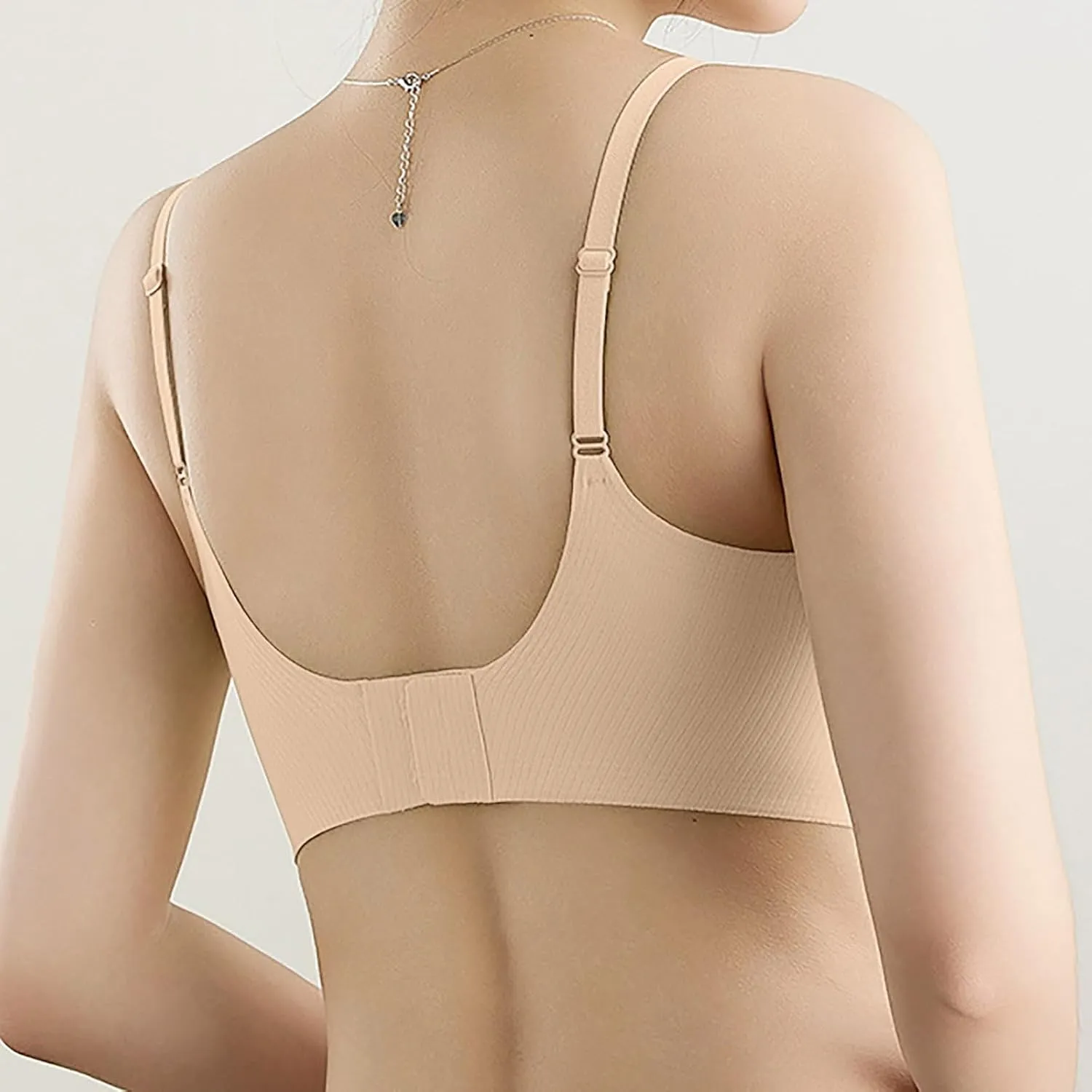 Wireless Bras for Women Breathable Soft Ribbed Comfort Seamless Bras Breathable No Underwire Everyday Bras